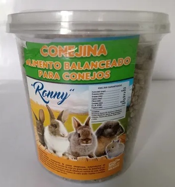 CONEJINA ALIMENTO PARA CONEJO RONNY 500GR.