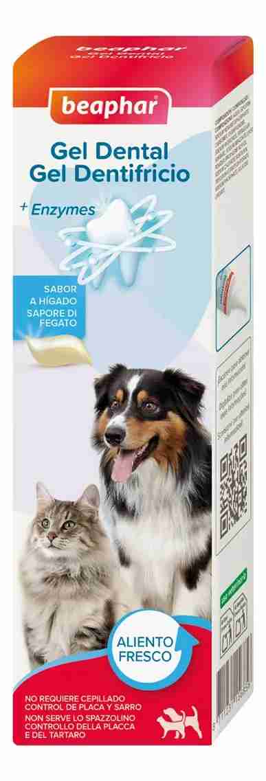GEL DENTAL BEAPHAR PERRO/GATO SABOR HÍGADO 100GRS.