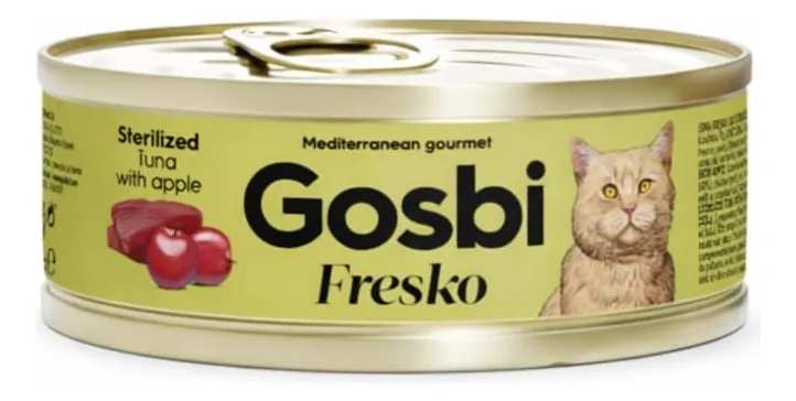 GOSBI FRESKO GATO ESTERILIZADO ATUN CON MANZANA 70GR.