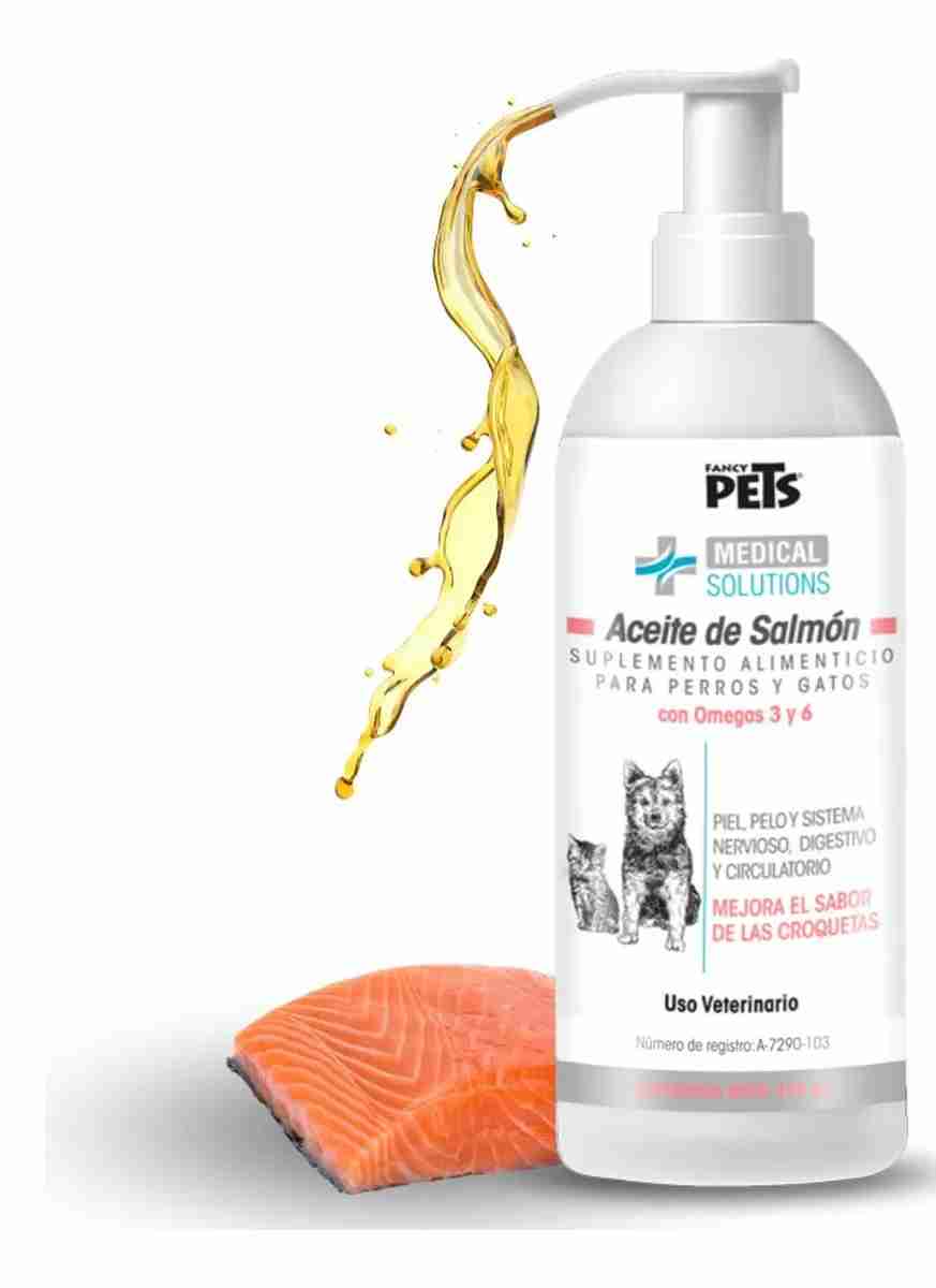 ACEITE DE SALMÓN SUPLEMENTO OMEGA FANCY PETS MS 250ML