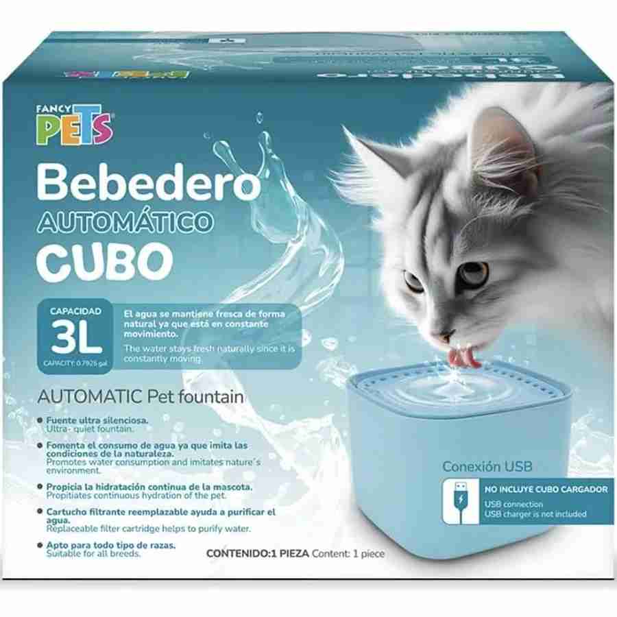 BEBEDERO AUTOMÁTICO CUBO ELÉCTRICO NEGRO