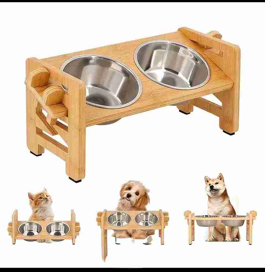 PLATO DUO CON BASE DE MADERA