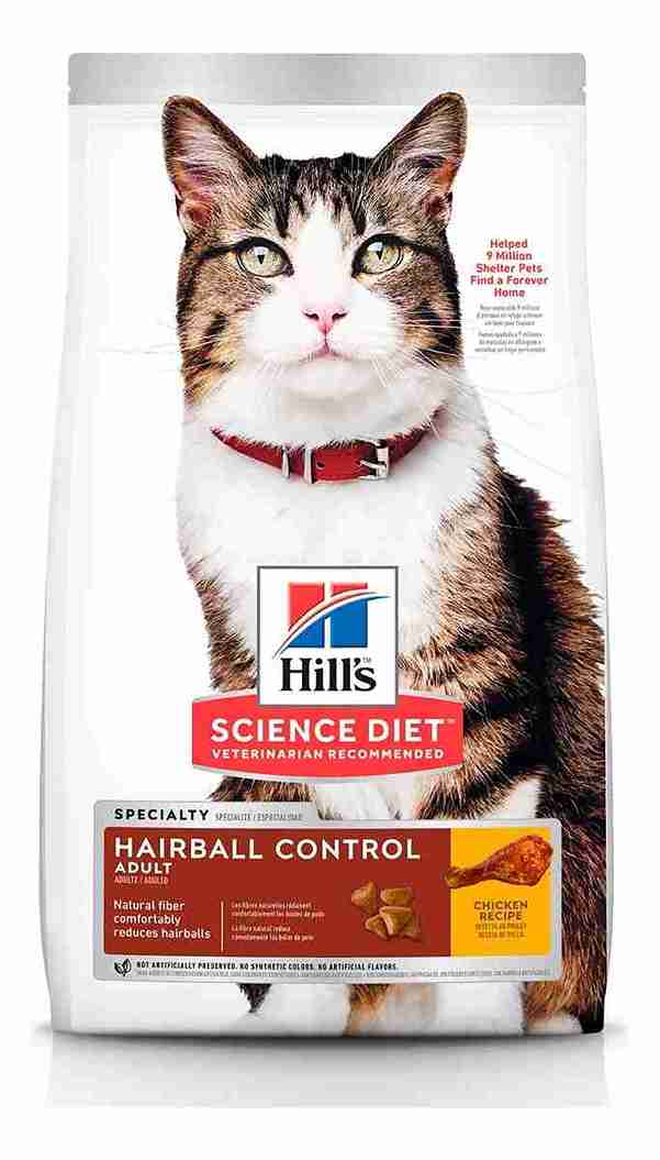 HILLS HAIRBALL CONTROL ADULTO 1-6 AÑOS 7KG