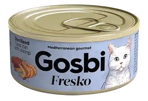 GOSBI FRESKO CAT STERILIZED TUNA LOIN WITH SHRIMP 70GR
