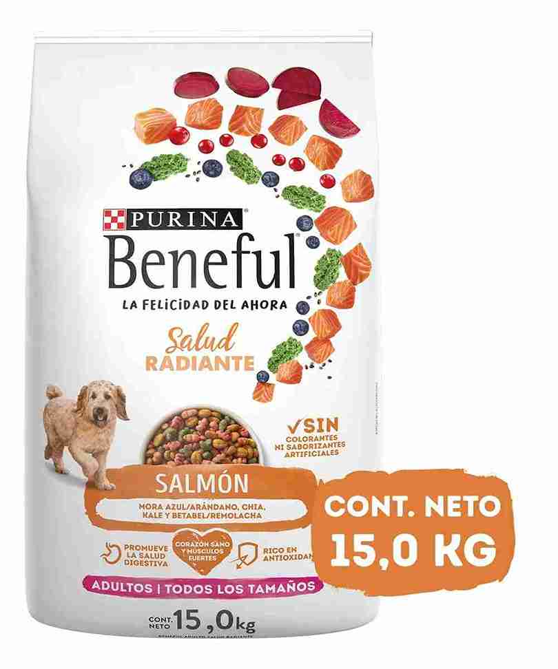 PURINA BENEFUL CROQUETAS 15 KGS. SALMÓN ADULTO TODOS LOS TAMAÑOS