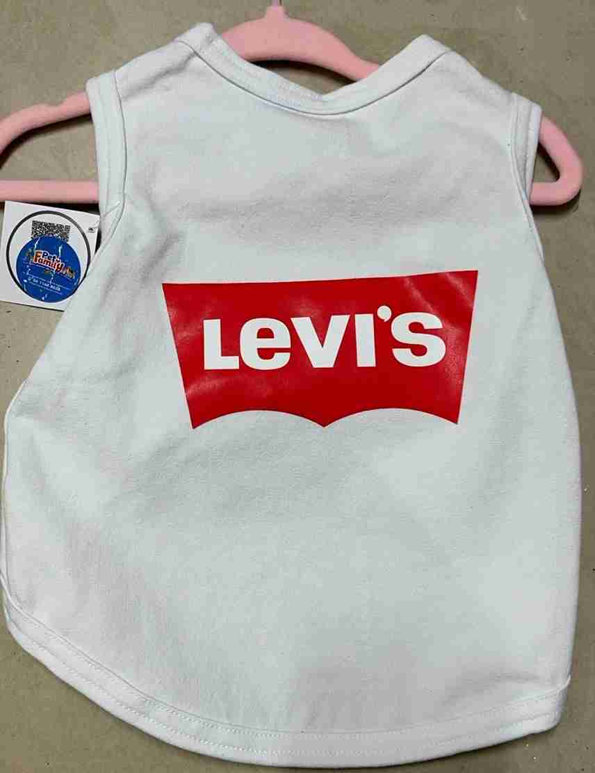 PLAYERA OLIMPICA LOVE & PETS LEVIS BLANCA/NEGRA TALLA 5