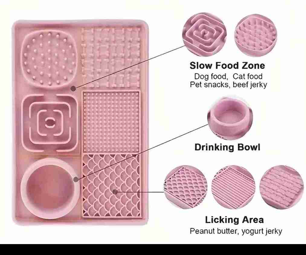 PLATO COMEDERO LABERINTO DE SILICÓN PARA PERRO MEDIANO