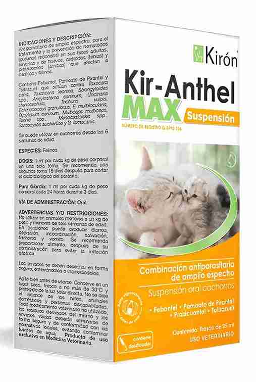 KIR-ANTHEL MAX 2 TABLETAS ORALES (ANTIPARASITANTE)