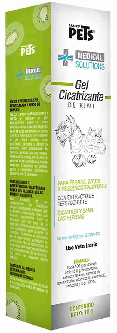 GEL CICATRIZANTE KIWI FANCY PETS MEDICAL SOLUTIONS 70GRS.