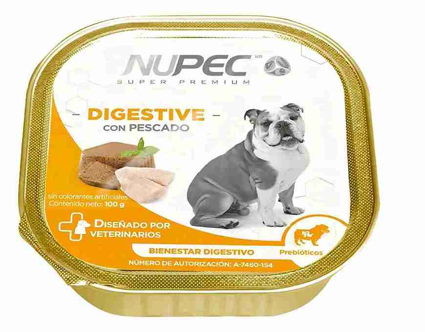 NUPEC DIGESTIVA CON PESCADO ALIMENTO HÚMEDO PARA PERRO 100GR.