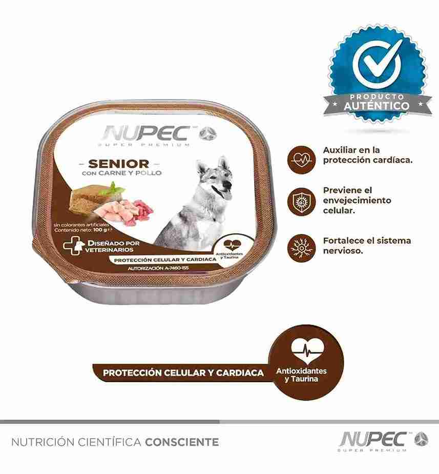 NUPEC SENIOR ALIMENTO HÚMEDO PARA PERRO 100GR.