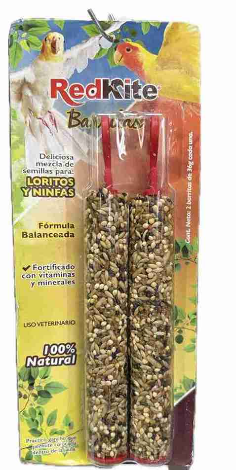 BARRITAS MEZCLA DE SEMILLAS REDKITE LOROS Y NINFAS