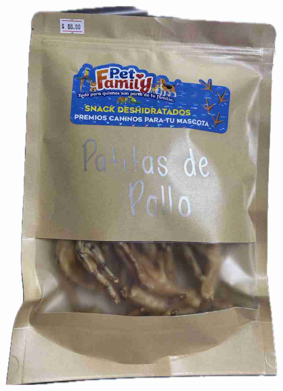 PATITAS DE POLLO DESHIDRATADO (BOLSA DE 200GRS)