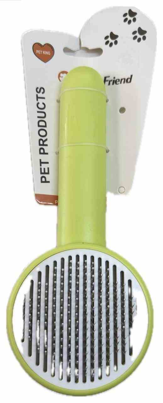 CEPILLO CARDA CON BOTADOR PET KING