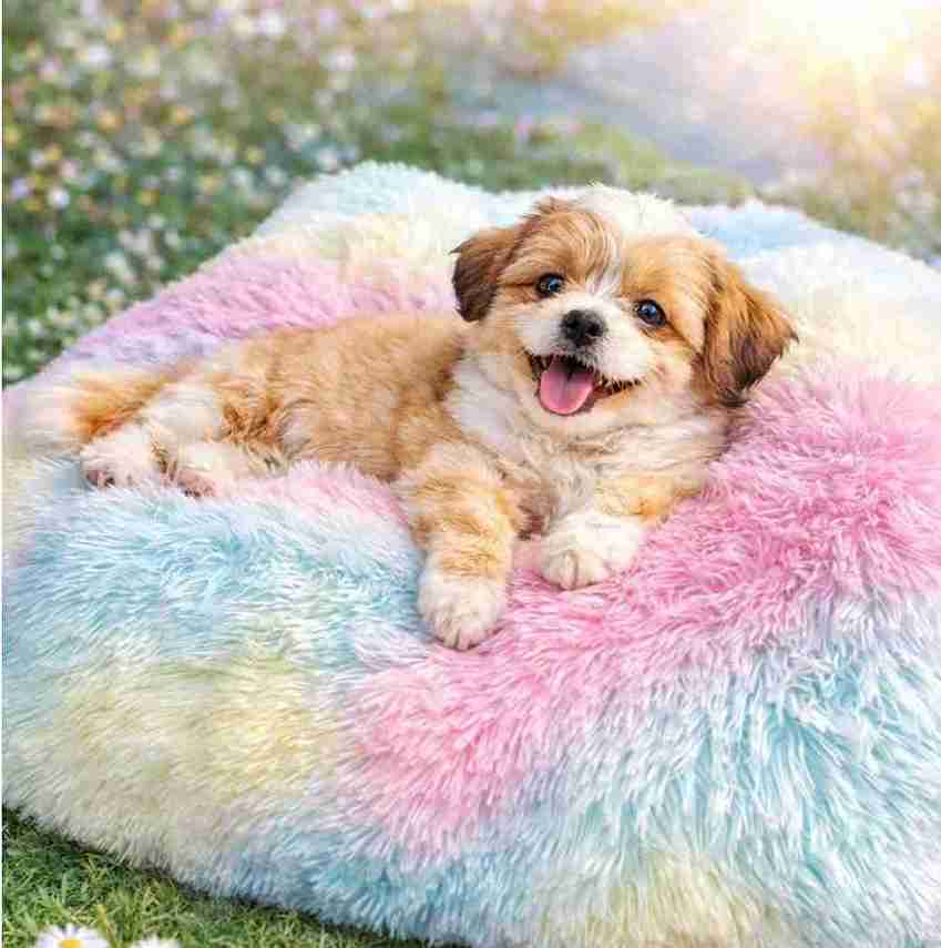 CAMA PARA MASCOTA SUAVE MULTICOLORES (PETVET)