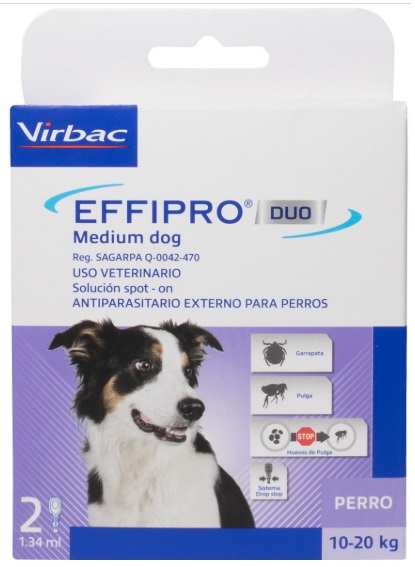 VIRBAC EFFIPRO DUO ANTIPARASITARIO 10 A 20KG