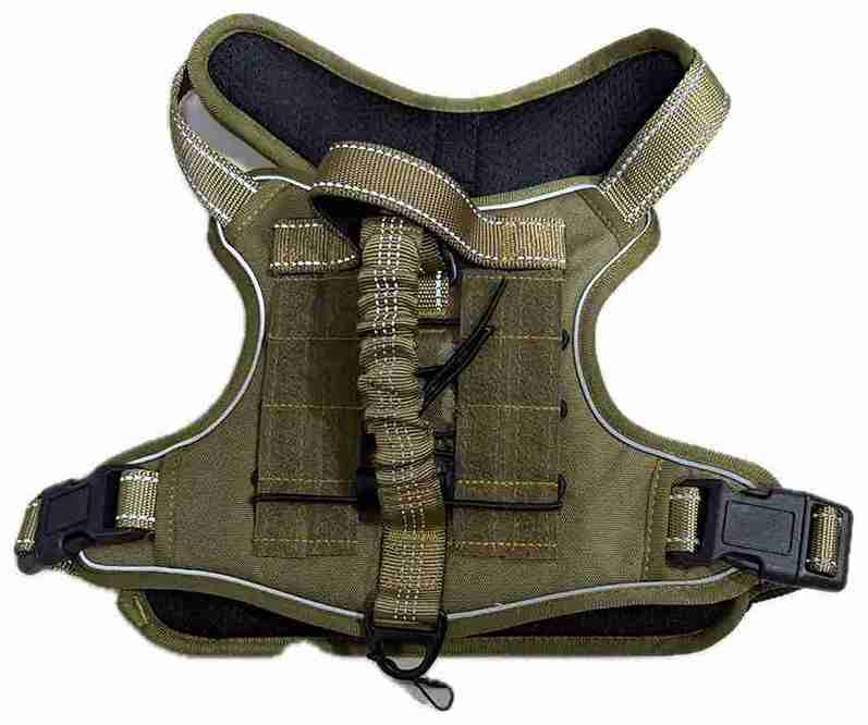 CHALECO TÁCTICO PARA PERROS (VERDE OLIVO) 41.5-52CM MEDIANO