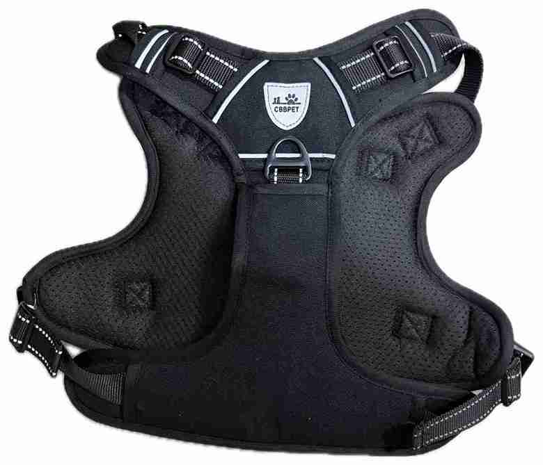 CHALECO TÁCTICO PARA PERROS (NEGRO) 41.5-52CM MEDIANO