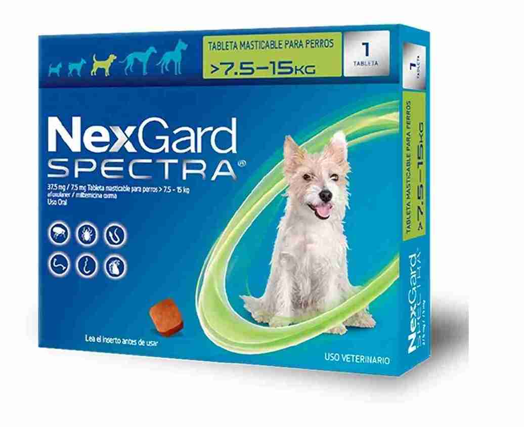 NEXGARD SPECTRA DESPARACITANTE DE 7.6 A 15 KGRS