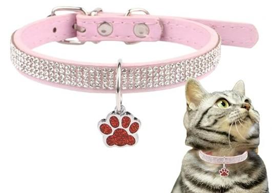COLLAR PARA GATO CON PIEDRAS PRECIOSAS