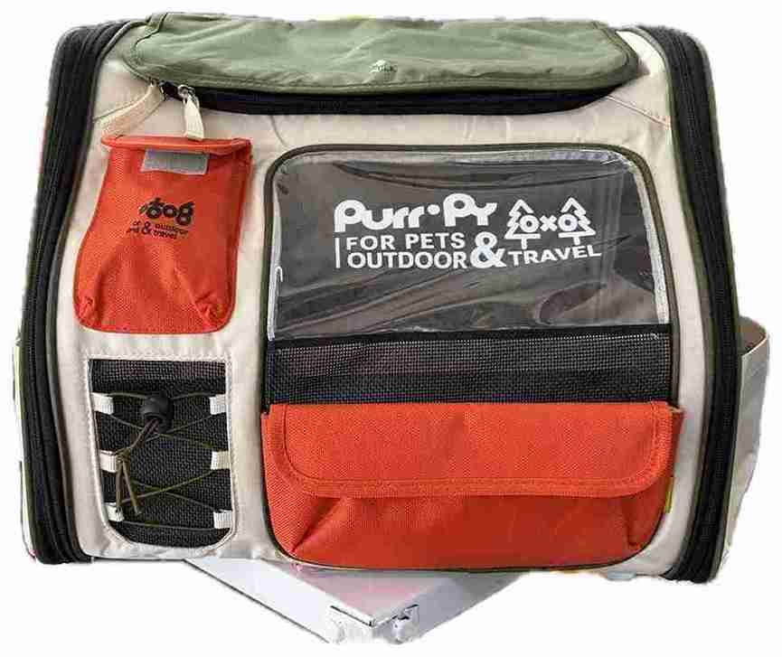 MOCHILA TRANSPORTADORA BEIGE/NARANJA PURR.PY