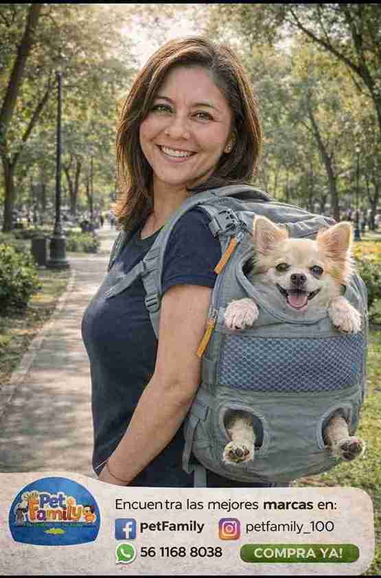 MOCHILA PORTA PERRO GRIS