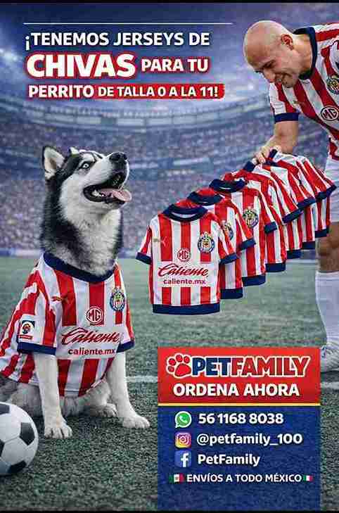 PLAYERA FUTBOL CLUB GUADALAJARA (CHIVAS) TALLA 3