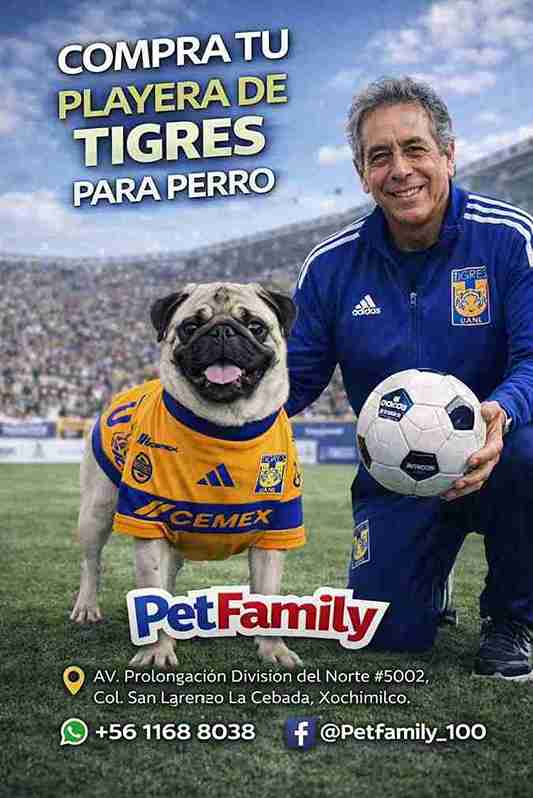 PLAYERA FUTBOL  CLUB UANL (TIGRES) TALLA 1