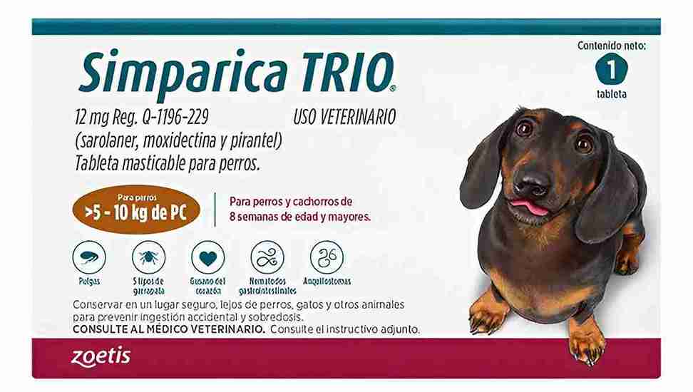 SIMPARICA TRIO PERROS DE 5KG A 10KG (1TAB)