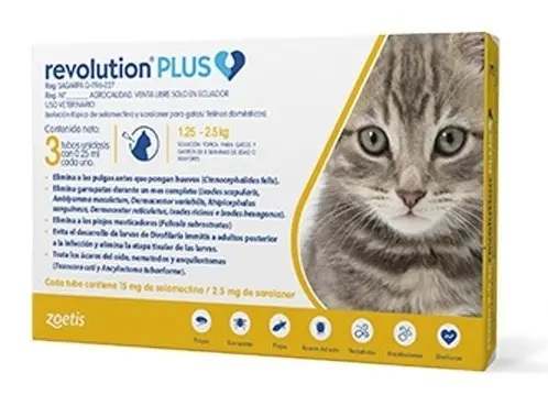 REVOLUTION PLUS DESPARASITANTE PARA GATOS DE <2.5KG