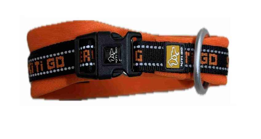 COLLAR AJUSTABLE REFLEJANTE NARANJA/NEGRO (CUELLO 38-51CM) MEDIANO