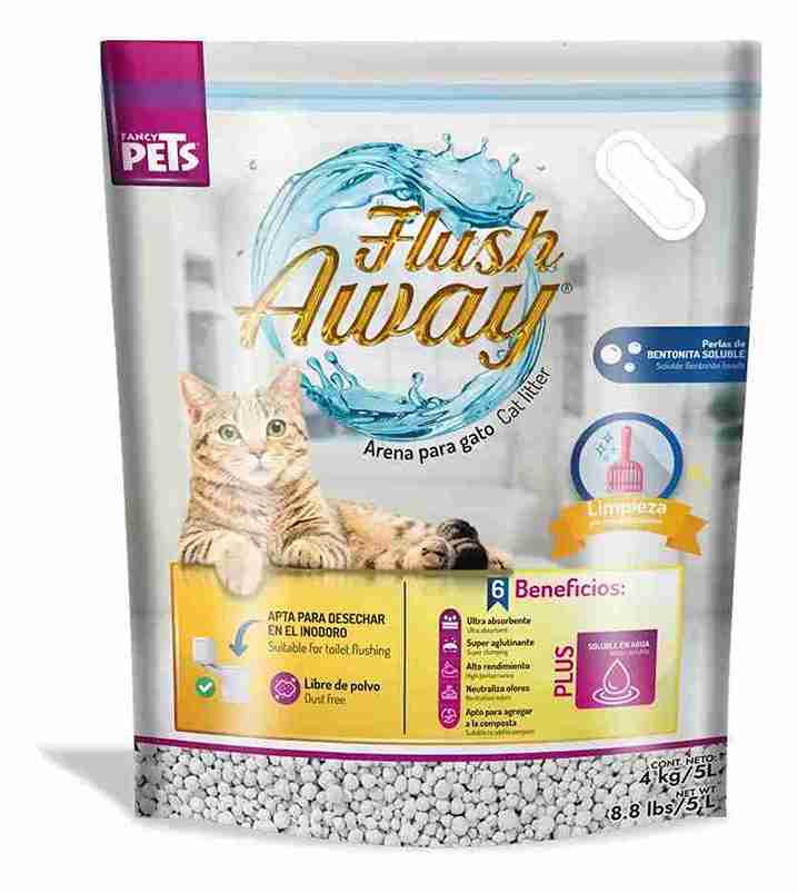 ARENA P/GATO FLUSH AWAY 4 KG