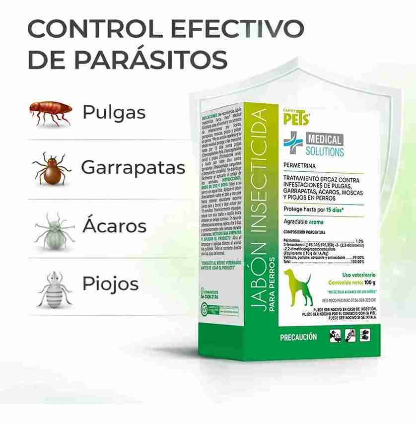 FANCY PETS MEDICAL SOLUTIONS JABON INSECTICIDA 100 GR.