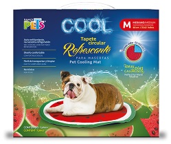 TAPETE CIRCULAR REFRESCANTE PARA MASCOTAS MEDIANO FANCY PETS DISEÑO SANDÍA