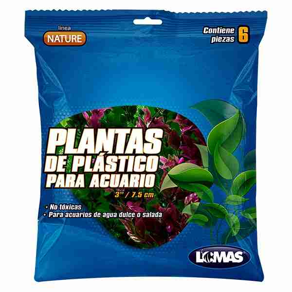PLANTAS DE PLASTICO PARA ACUARIO  7.5CM