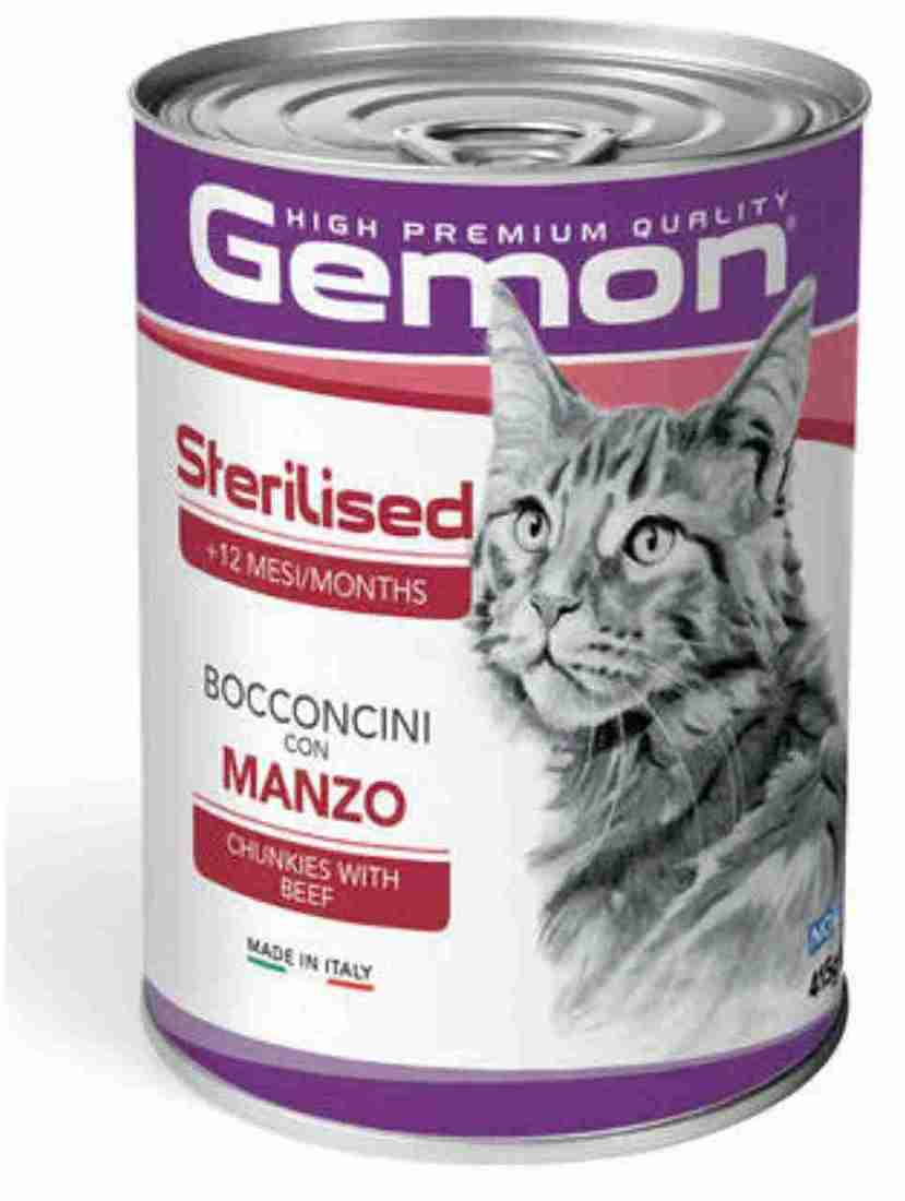 GEMON ALIMENTO HUMEDO PARA GATO ESTERILIZADO RES 415GR