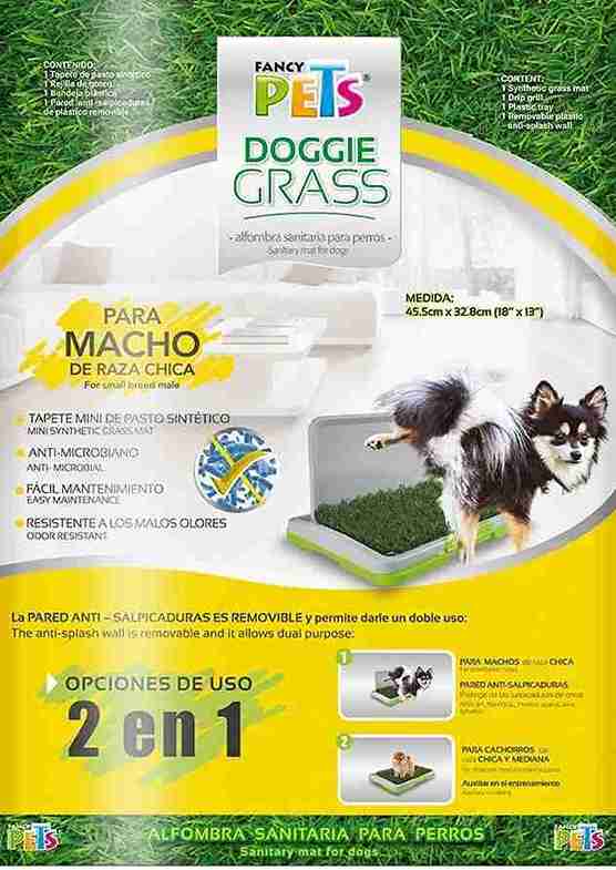 DOGGIE GRASS 2 EN 1 PARA MACHO DE RAZA PEQUEÑA