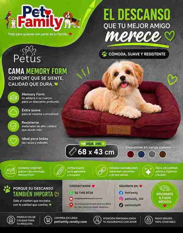 CAMA MEMORY FOAM PETUS CHICA