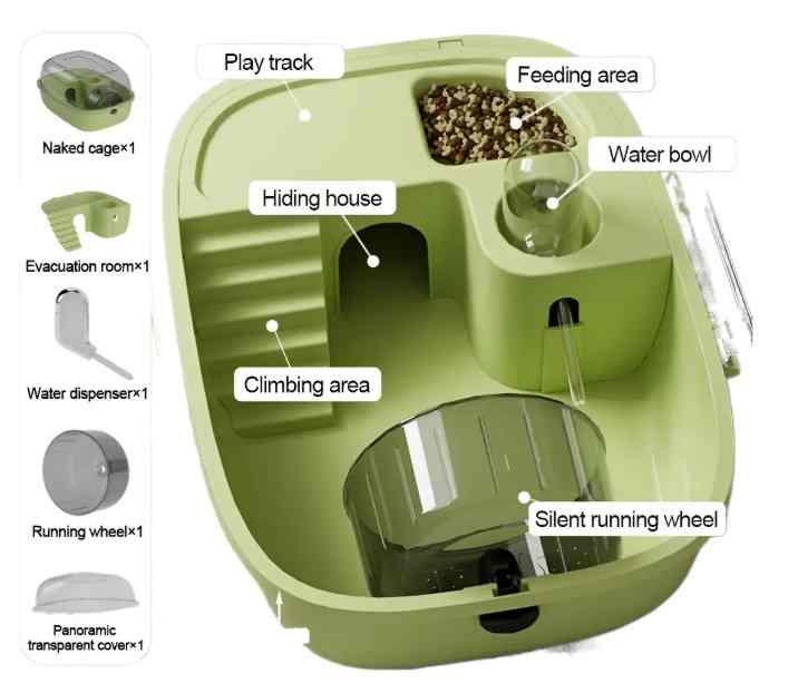 VILLA TRANSPARENTE PARA HAMSTER