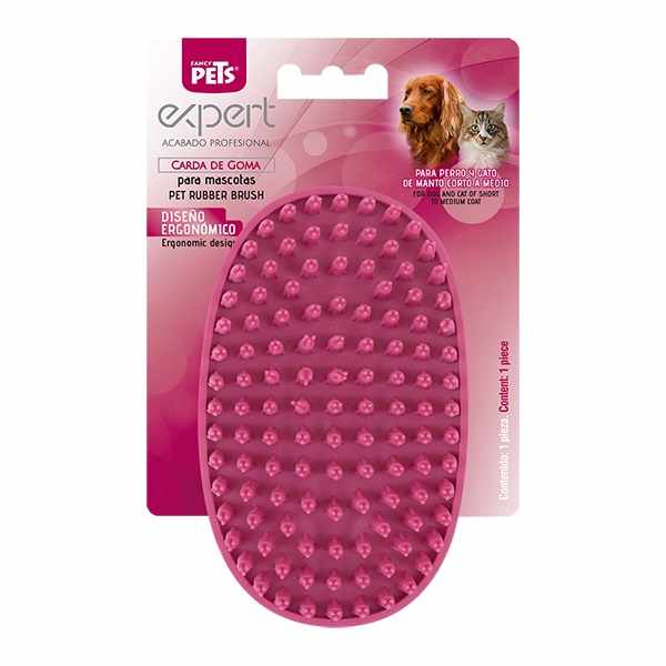 CARDA DE GOMA PARA PERRO Y GATO FANCY PETS