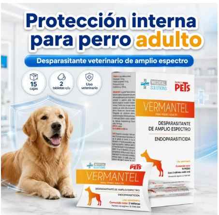 VERMANTEL DESPARASITANTE DE AMPLIO ESPECTRO MEDICAL SOLUTION FANCY PETS (2TABS)