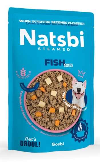 NATSBI FISH (ALIMENTO HUMEDO BALANCEADO PARA PERROS) 200GR.