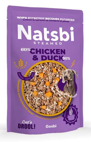 NATSBI POLLO Y PATO (ALIMENTO HUMEDO BALANCEADO PARA PERROS) 500GR.