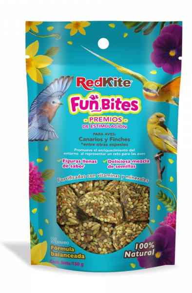 REDKITE FUNBITES PREMIOS DE ESTIMULACIÓN PARA CANARIOS Y FINCHES 150GR