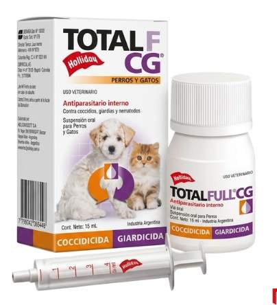 TOTAL FULL CG SUSPENSIÓN COCCIDICIDA Y GIARDICIDA 15ML PERROS Y GATOS