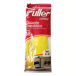 Guante domestico Amarillo Talla M (8). Cod 131003