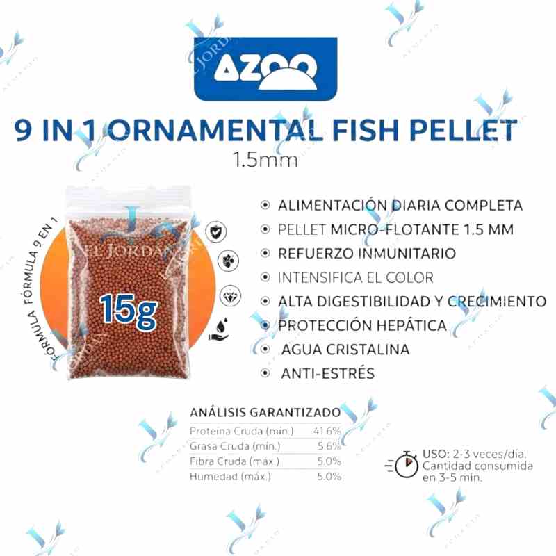 AZOO 9 in 1 Ornamental Fish Pellet 15g