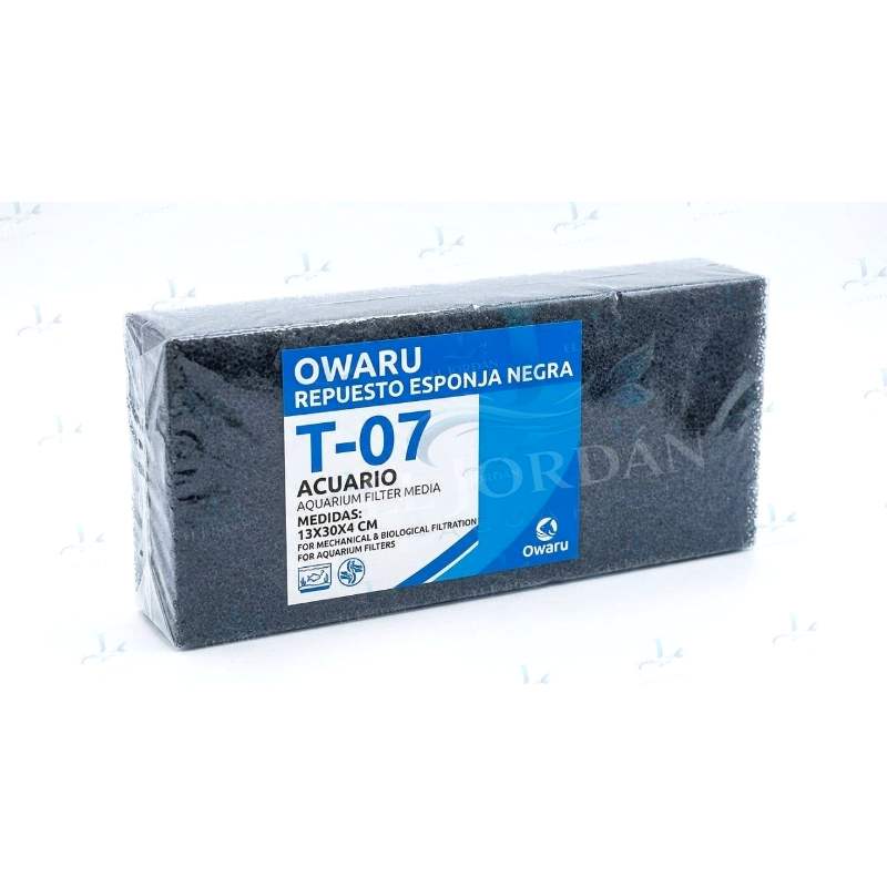 Owaru T-07 Repuesto Esponja Negra 13X30X4 CM