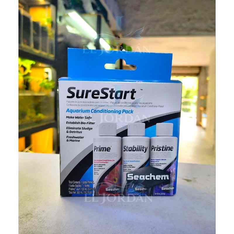 Seachem Pack SureStart 3x100ml Inicio Rápido