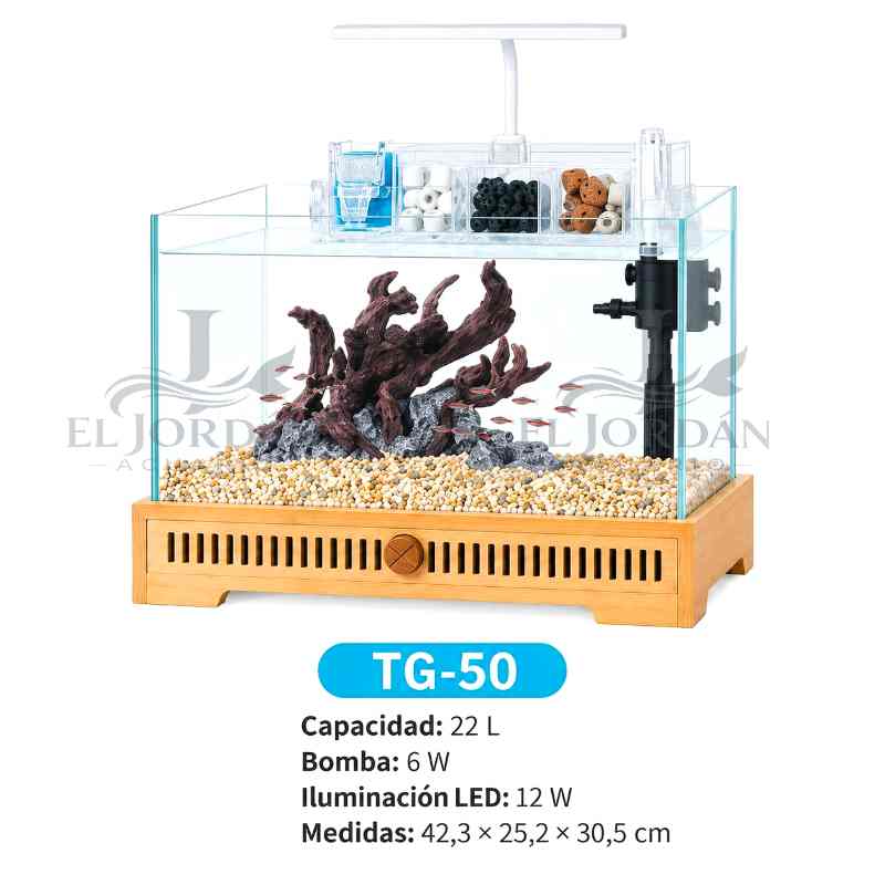 Jeneca TG-50 Kit Acuario Jinjing Ultra Clear Glass 22L (S30051S)